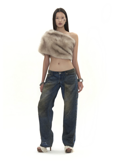 Beaded Distressed Jeans