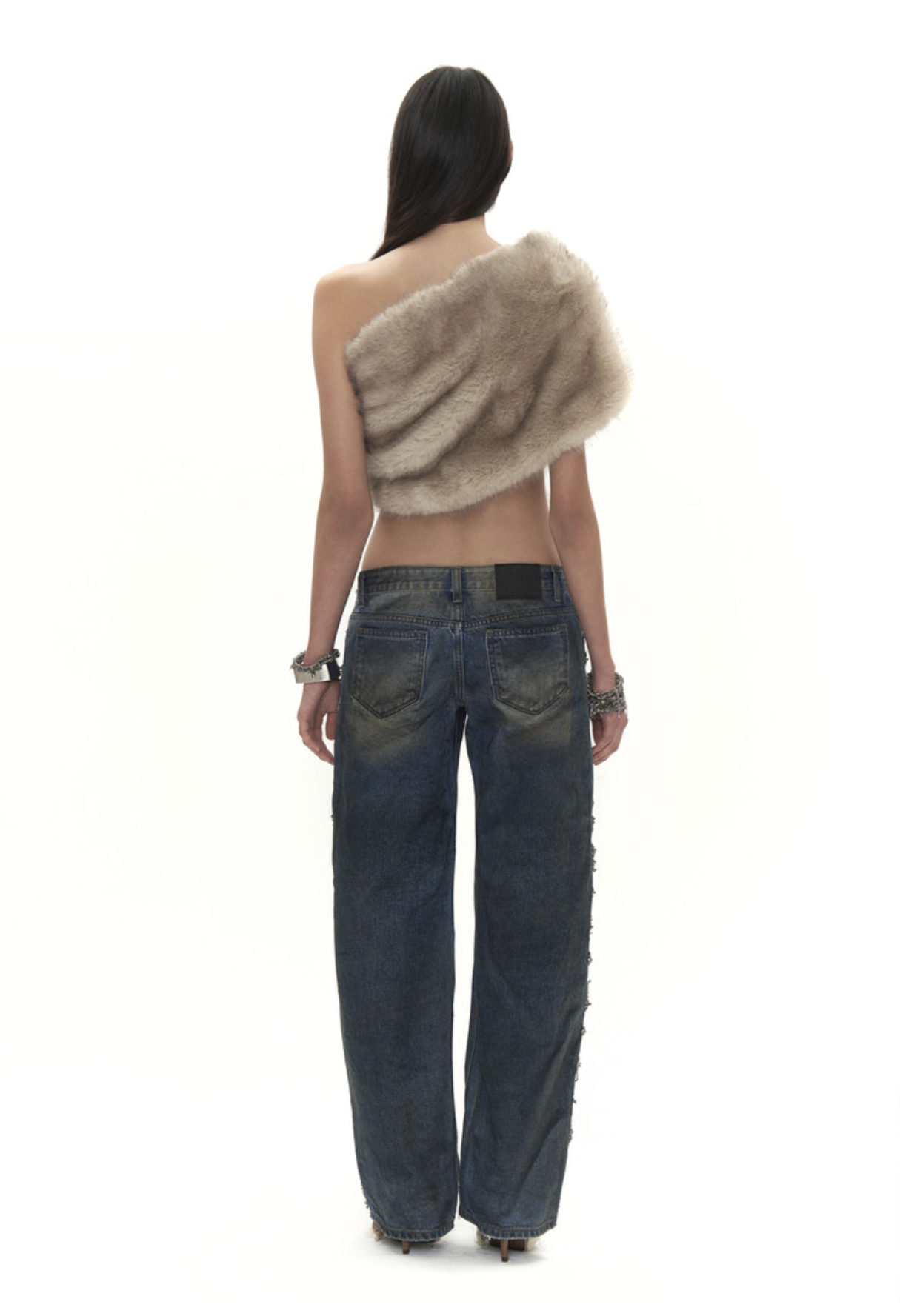 Beaded Distressed Jeans