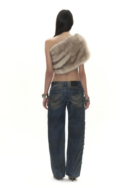 Beaded Distressed Jeans