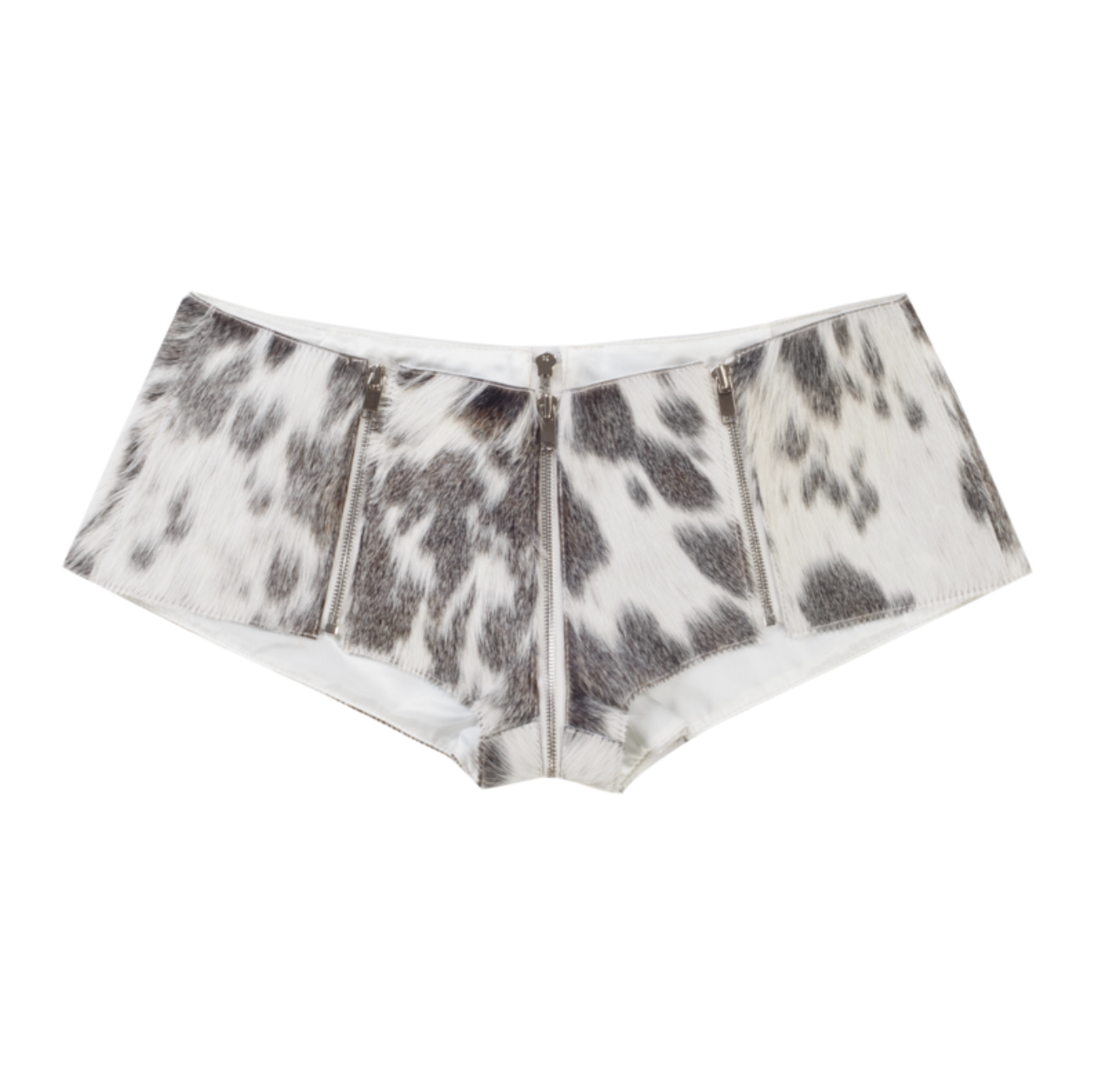 [ORDER MADE] ZIP MICRO SHORTS IN CALF SKIN GREY