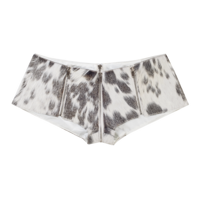 [ORDER MADE] ZIP MICRO SHORTS IN CALF SKIN GREY