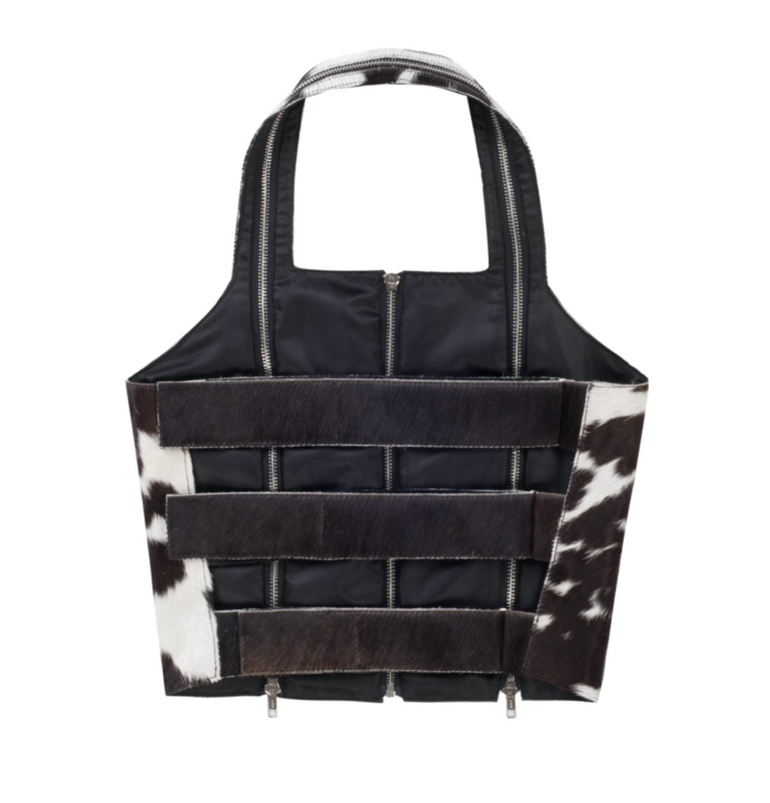 [ORDER MADE] ZIP APRON TOP IN CALF SKIN DARK BROWN