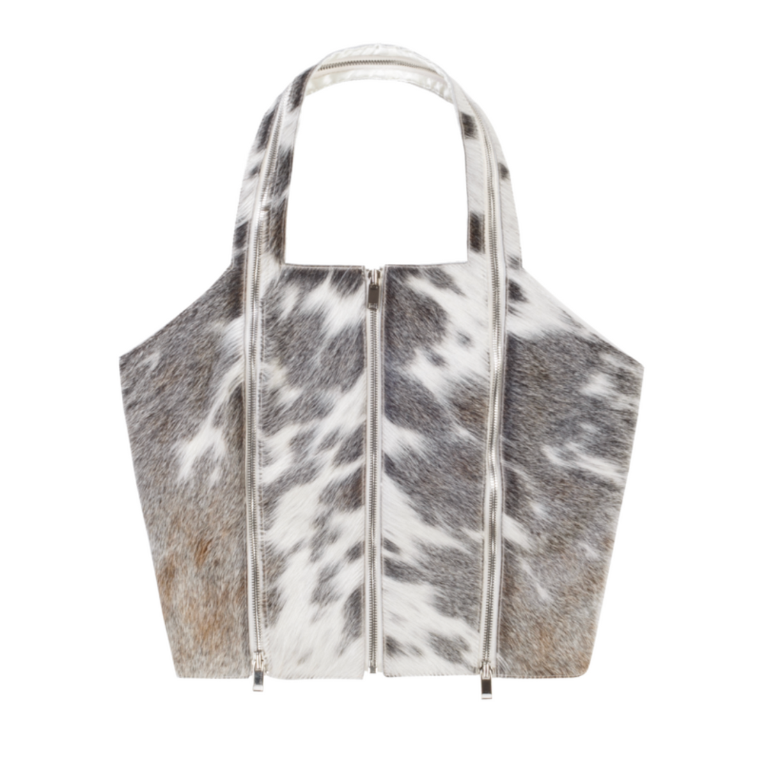 [ORDER MADE] ZIP APRON TOP IN CALF SKIN GREY