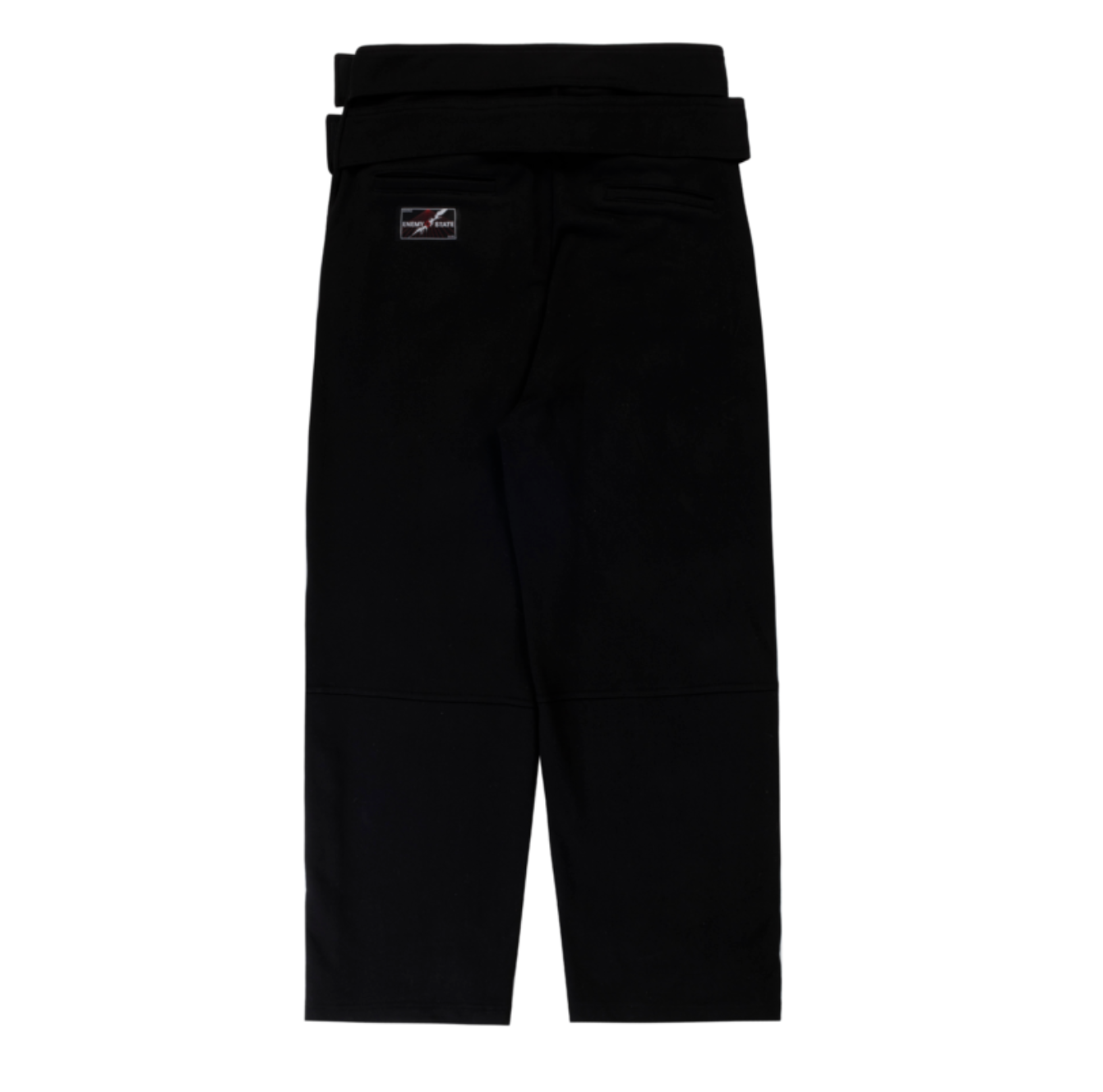 EOS DOUBLE STRAP SWEAT PANTS IN BLACK