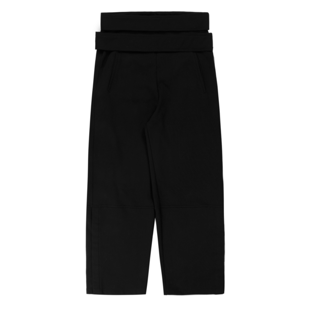 EOS DOUBLE STRAP SWEAT PANTS IN BLACK