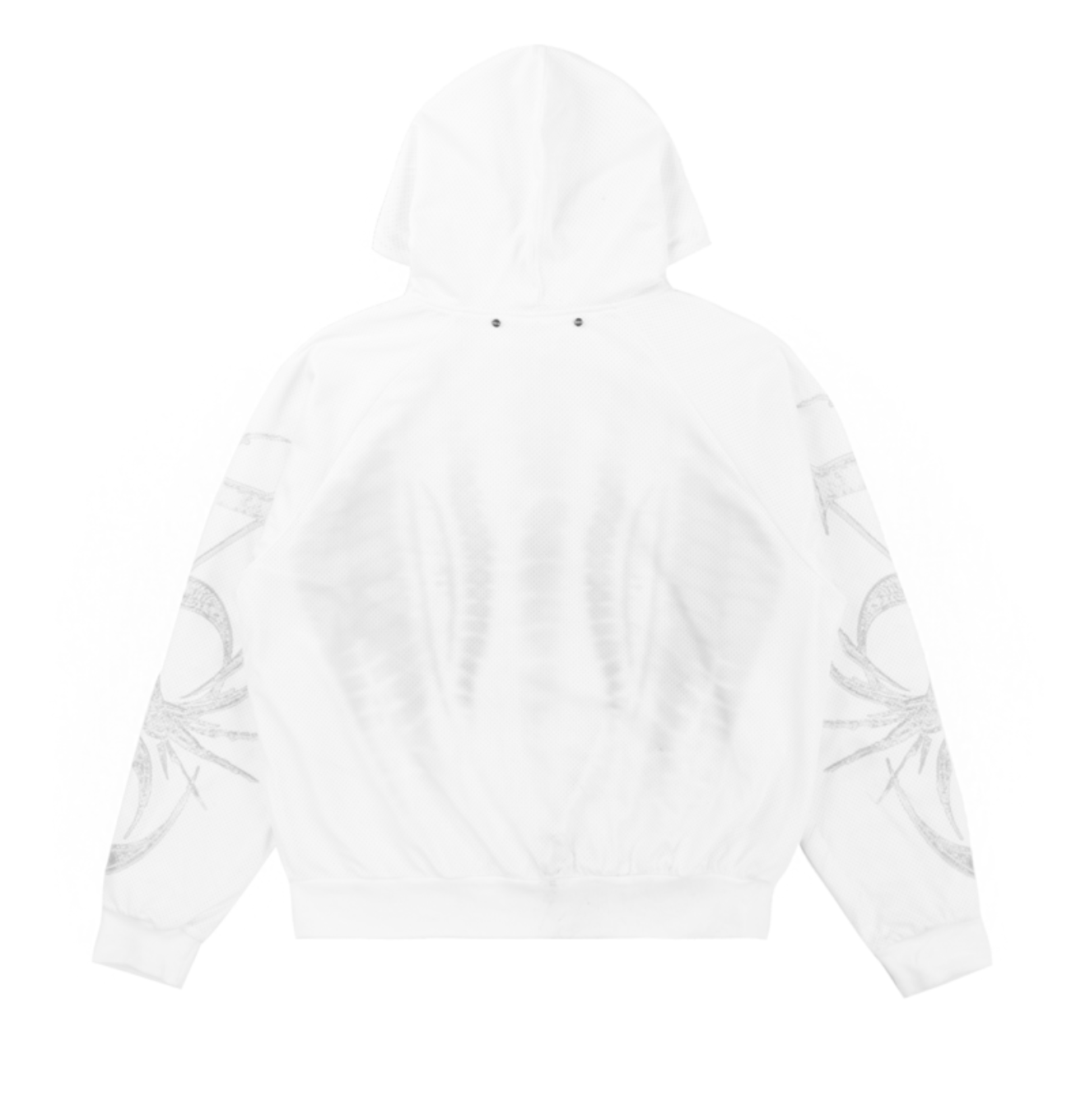REVERSIBLE SPORTY ZIP UP HOODIE IN WHITE