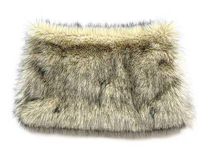 Straw Yellow Faux Fur Mini Skirt