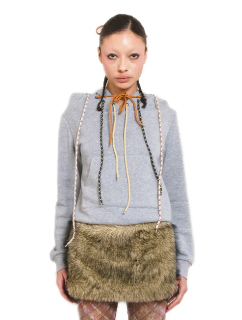 4-DrawString Hoodie Light Grey