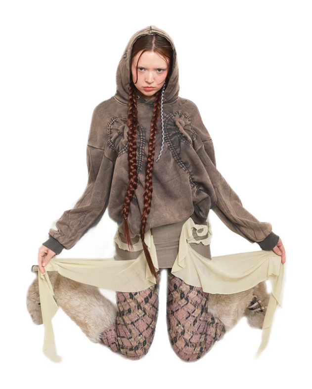 Acid Wash Swirl Hoodie