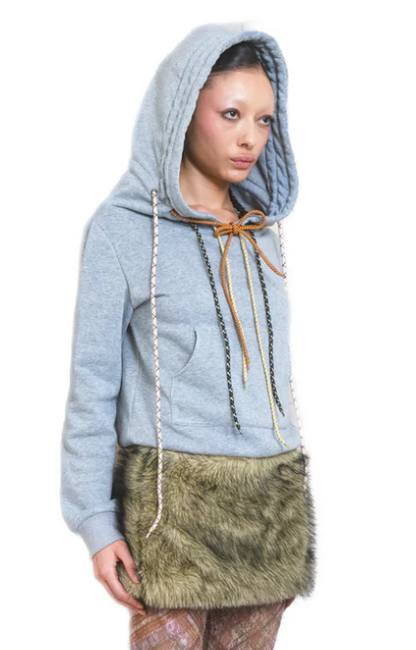 4-DrawString Hoodie Light Grey