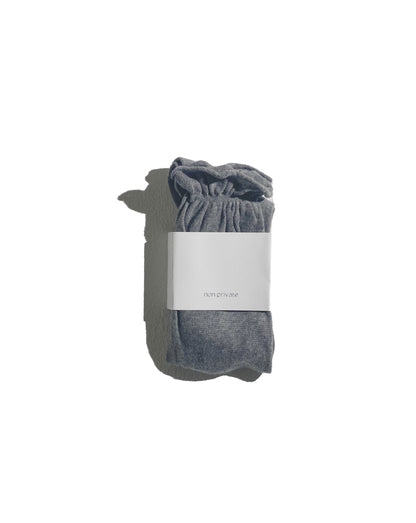 Cotton Sheer Knee Socks Grey