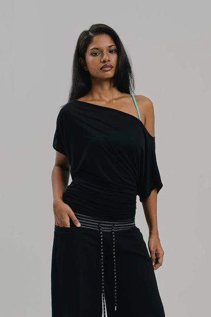 Aria Top Sheer Black
