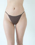 string bikini style panty in brown