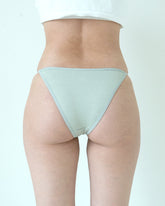 string bikini style panty in sage green