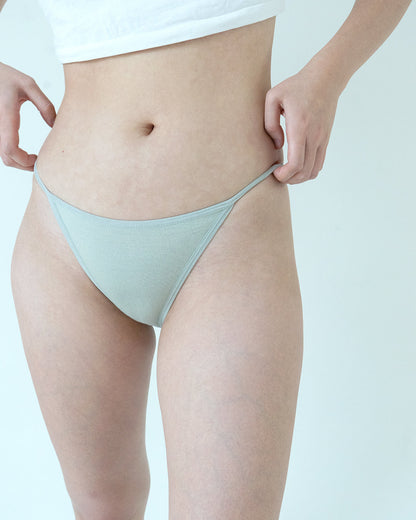 string bikini style panty in sage green