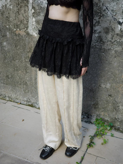 Ami Ruffle Mini Skirt - Black