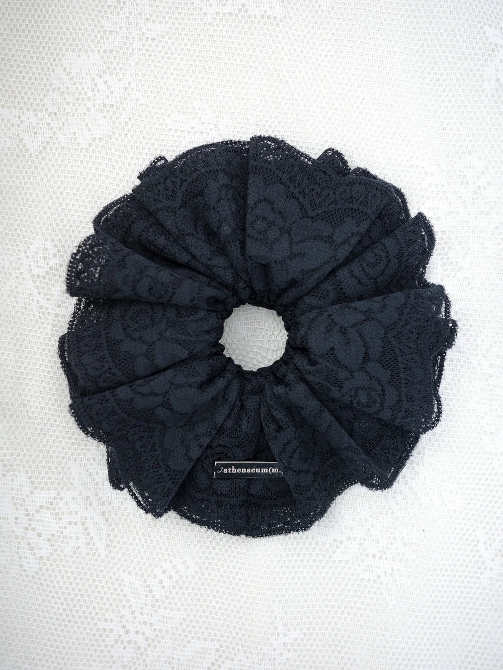 Marie Lace Scrunchies - Black