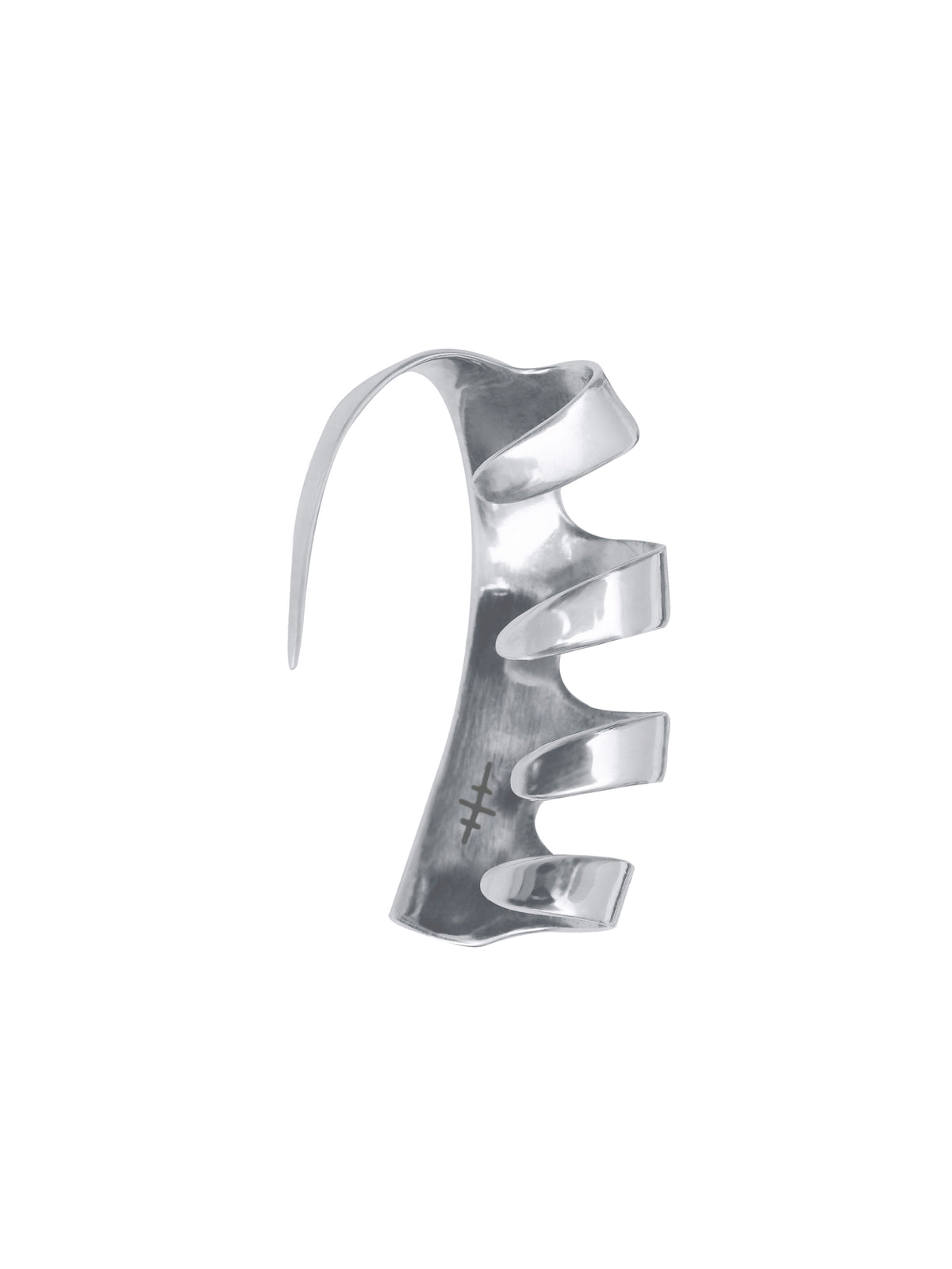 Serpentine ear-cuff