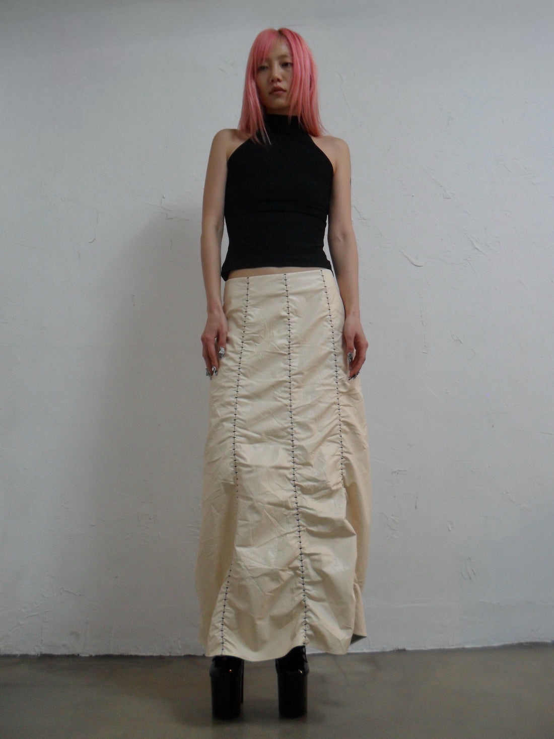 Crease Maxi Skirt