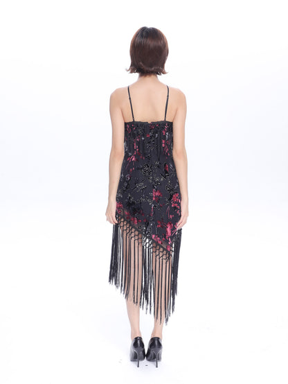 Valencia Floral Fringe Dress