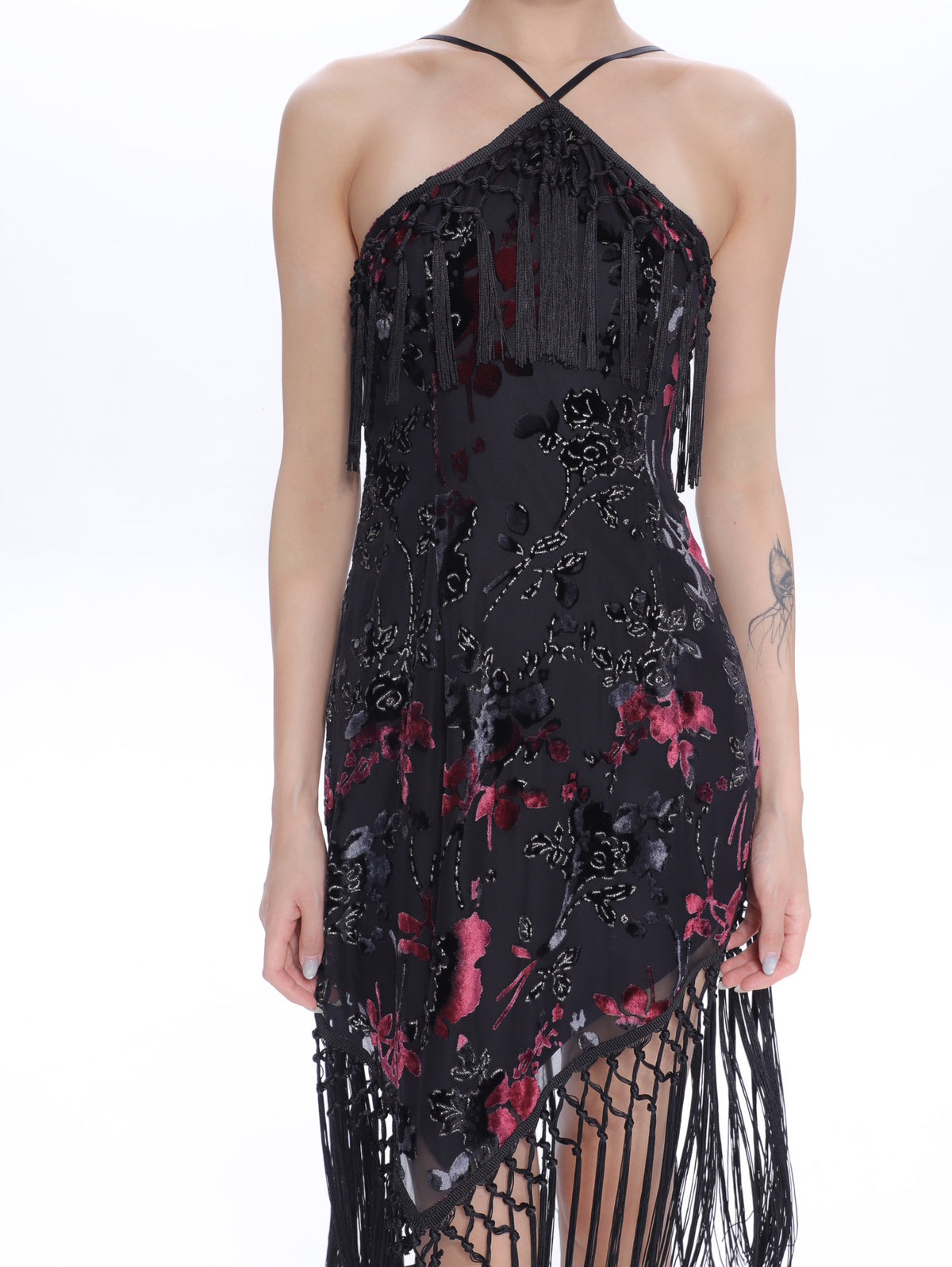 Valencia Floral Fringe Dress
