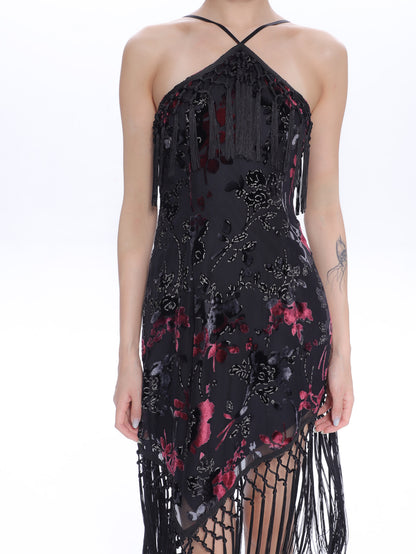 Valencia Floral Fringe Dress