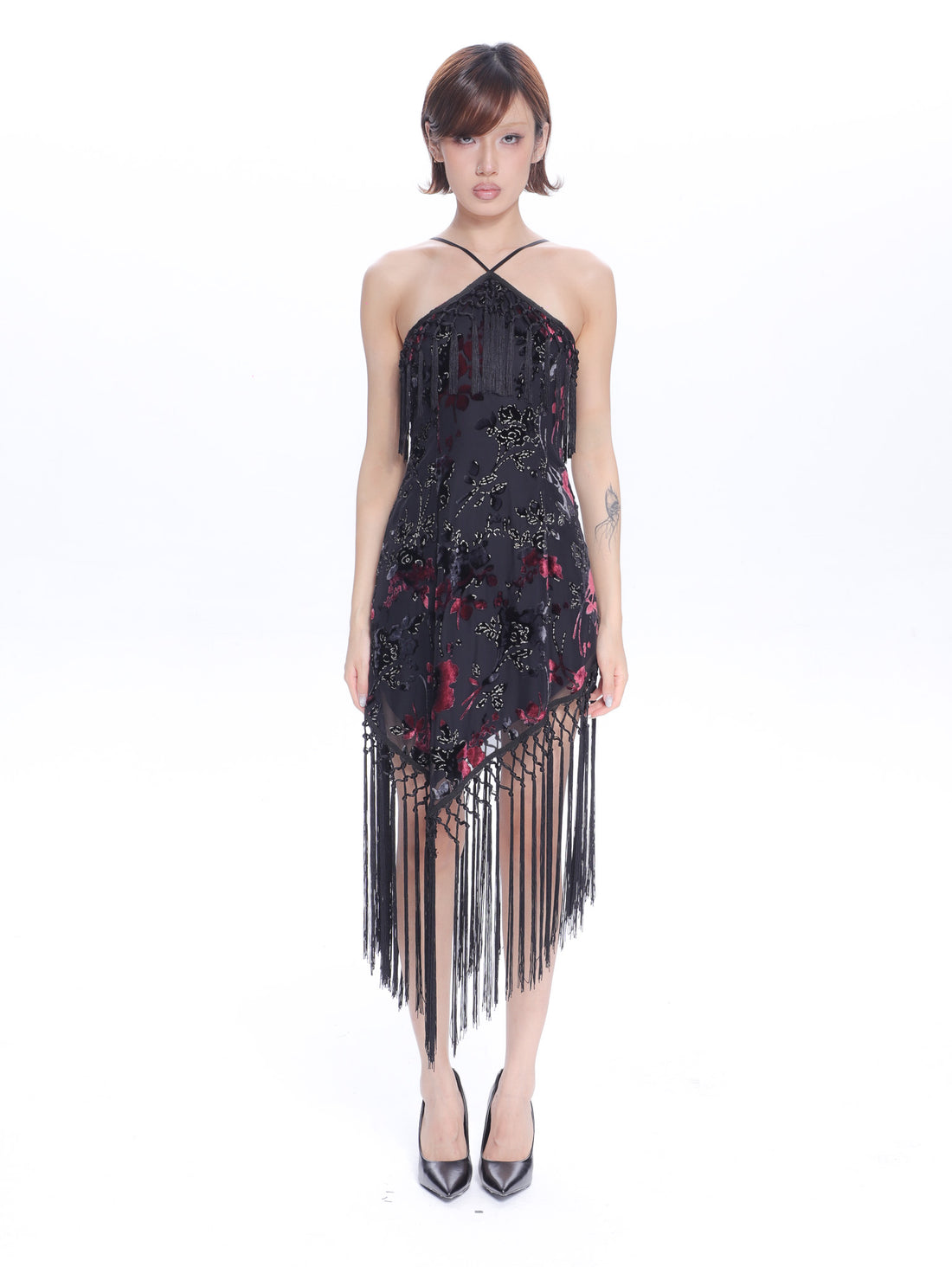 Valencia Floral Fringe Dress