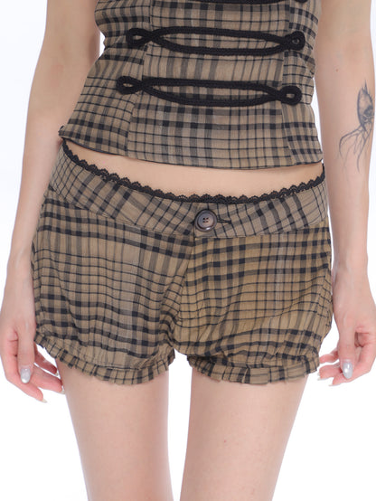 Vivienne Plaid Micro Shorts
