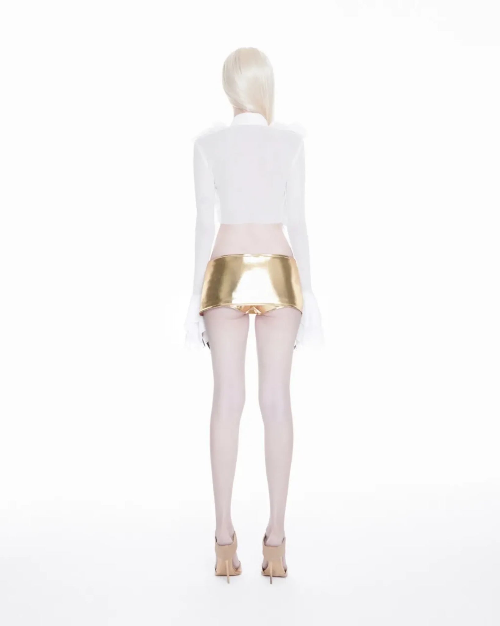 Gold Leather Skirt