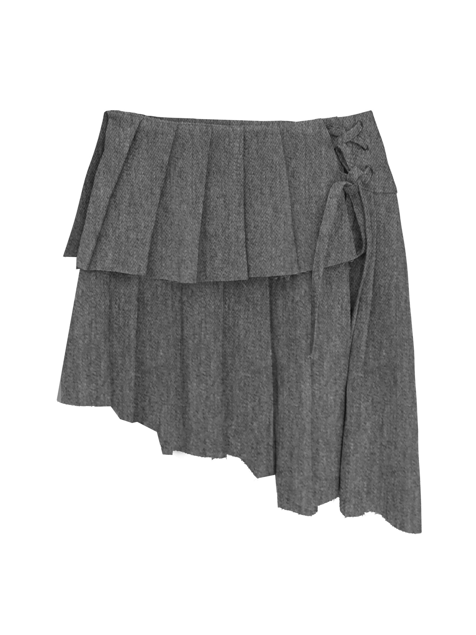 Asymmetric Pray Skirt-gray