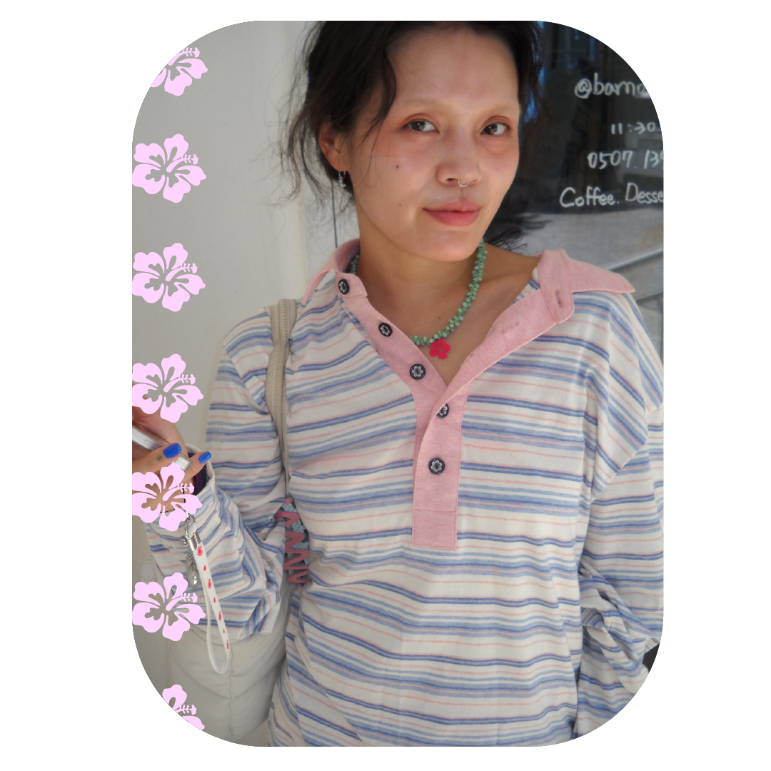 Hibiscus Stripe T-shirt