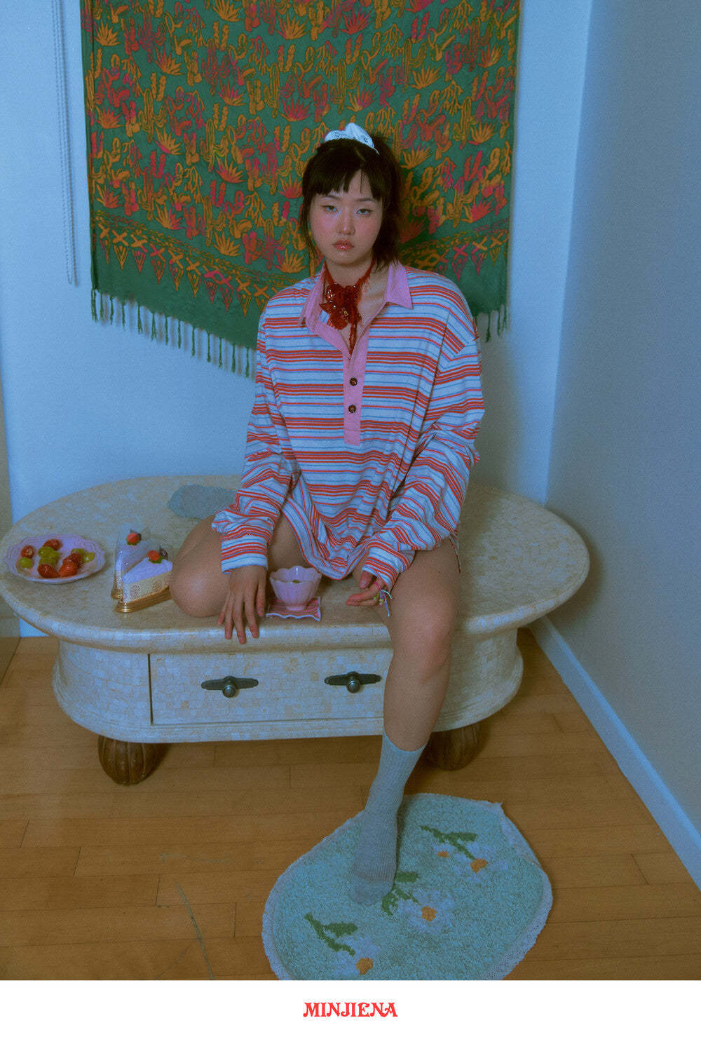 Hibiscus Stripe T-shirt