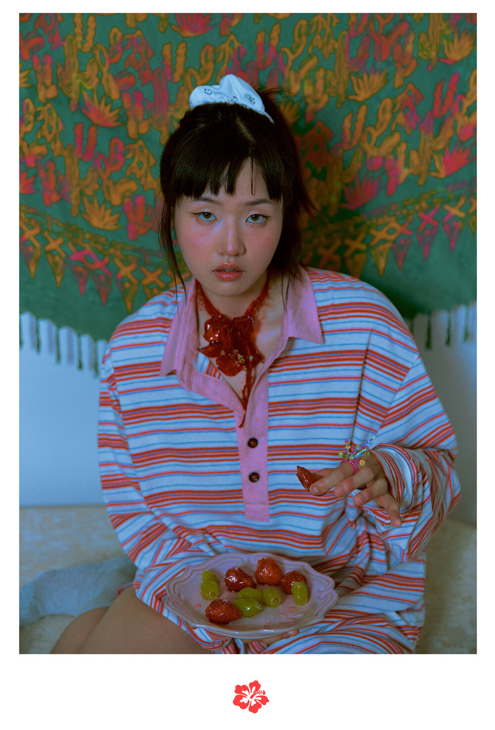 Hibiscus Stripe T-shirt