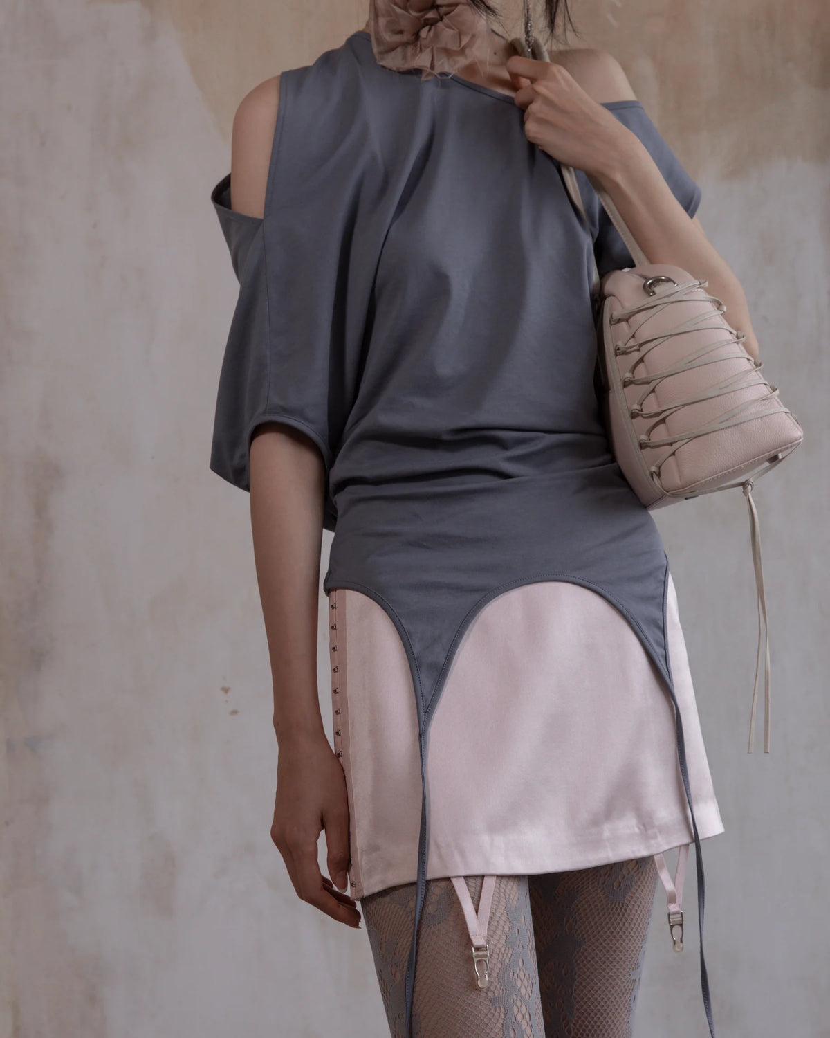 Hooded Short Sleeve Ash