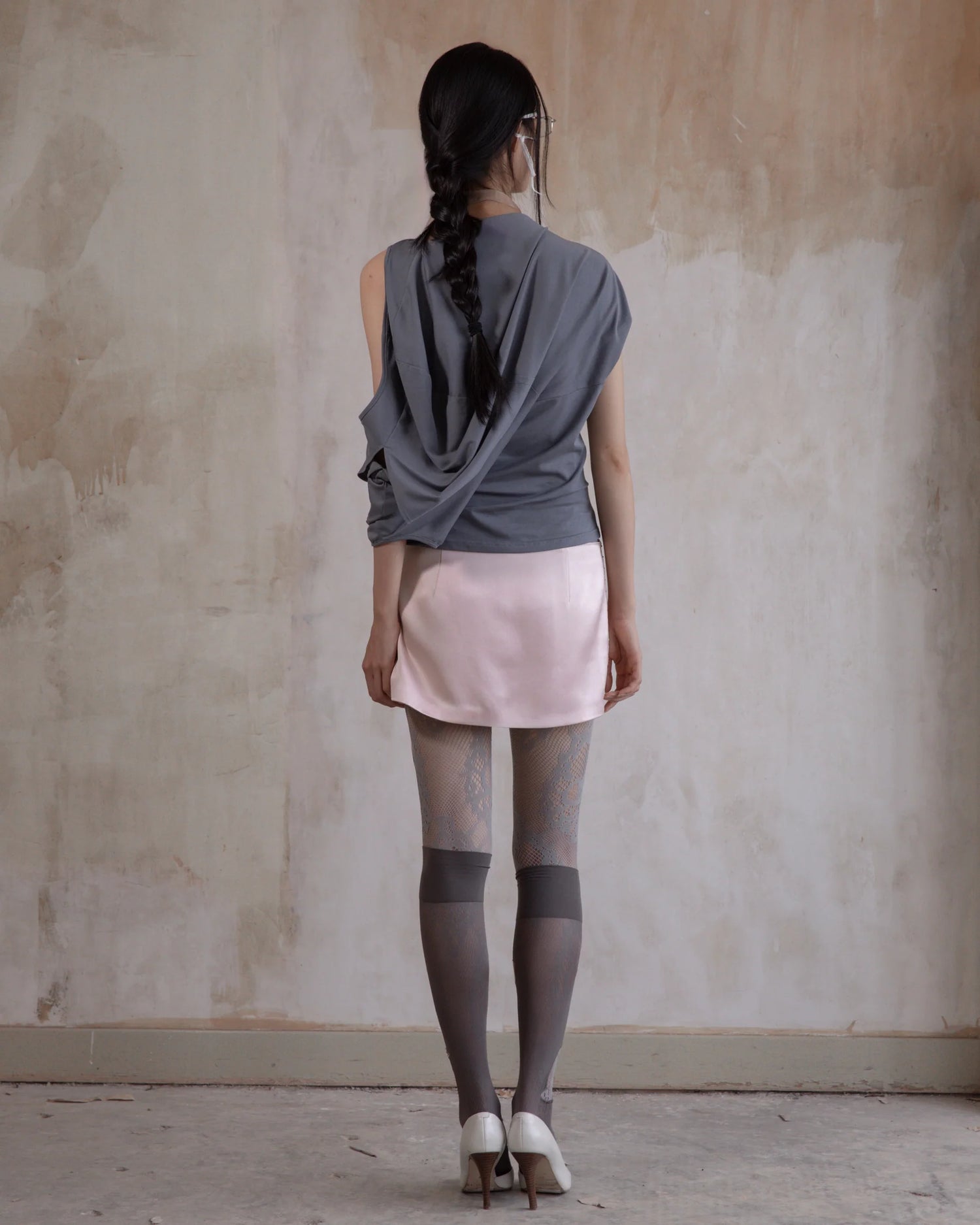 Hooded Short Sleeve Ash