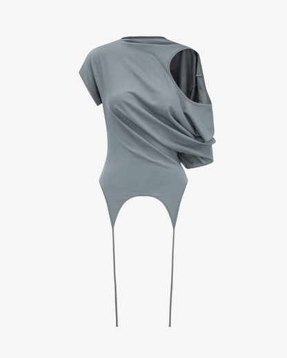 Hooded Short Sleeve Ash