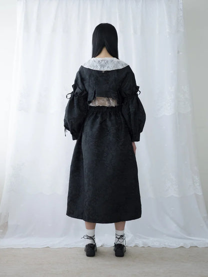 Kara A-lined Top/Skirt - Black