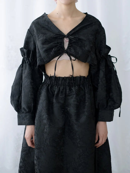 Kara A-lined Top/Skirt - Black