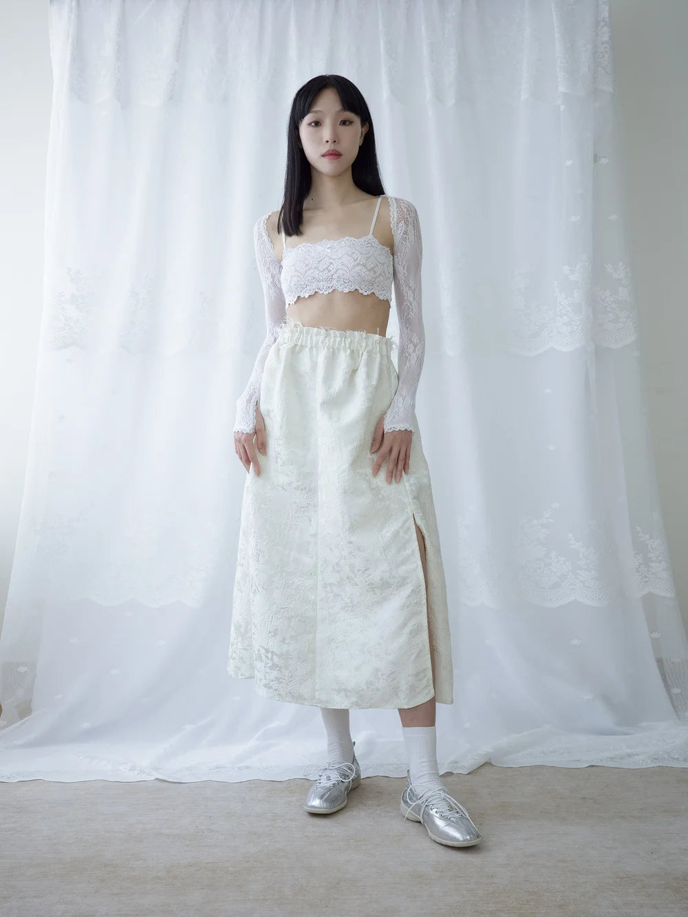 Kara A-lined Top/Skirt - White