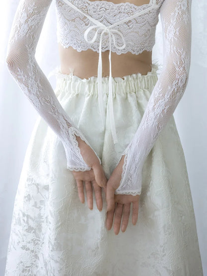 Kara A-lined Top/Skirt - White