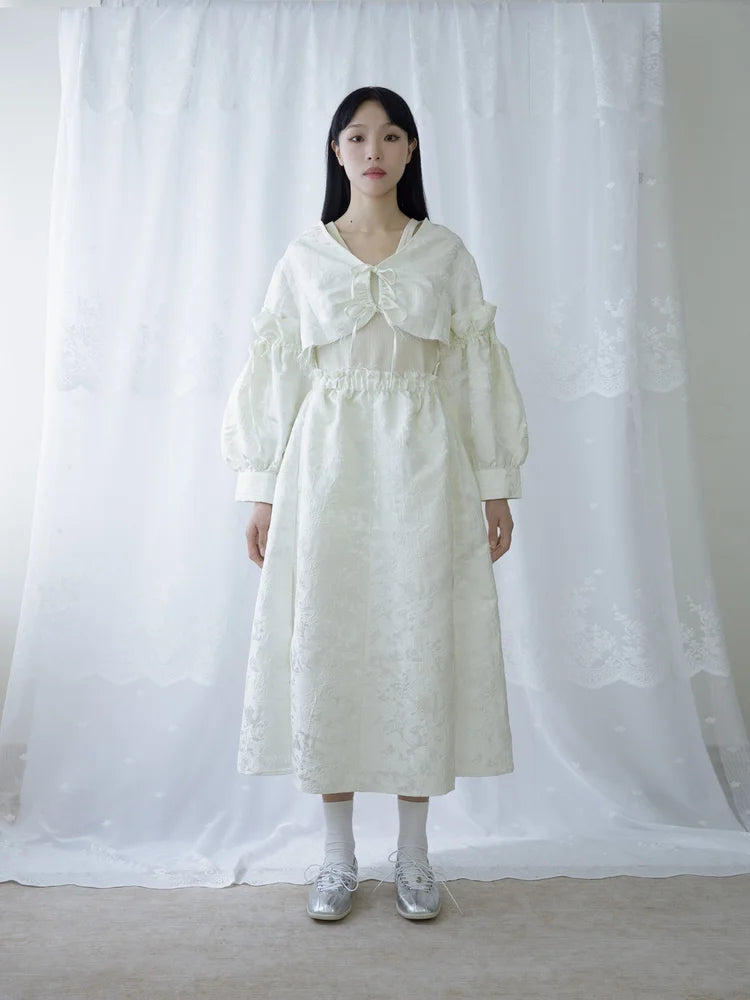 Kara A-lined Top/Skirt - White