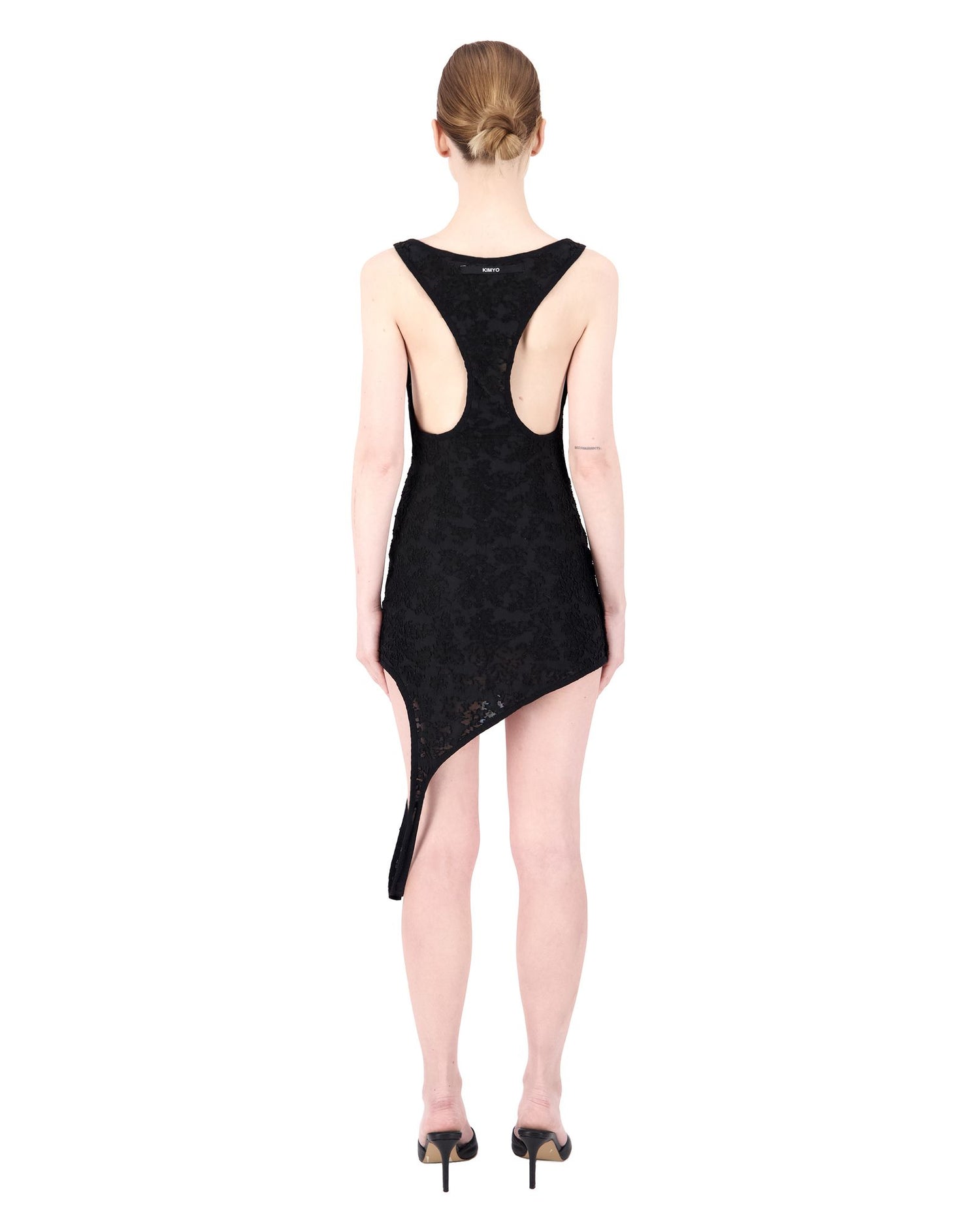 Deep Black Button Dress