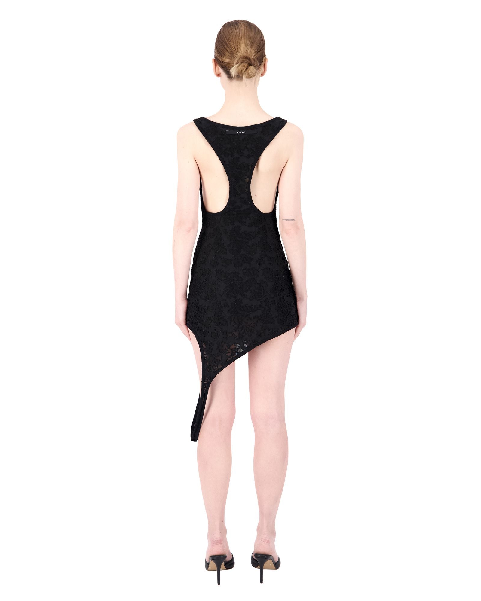 Deep Black Button Dress