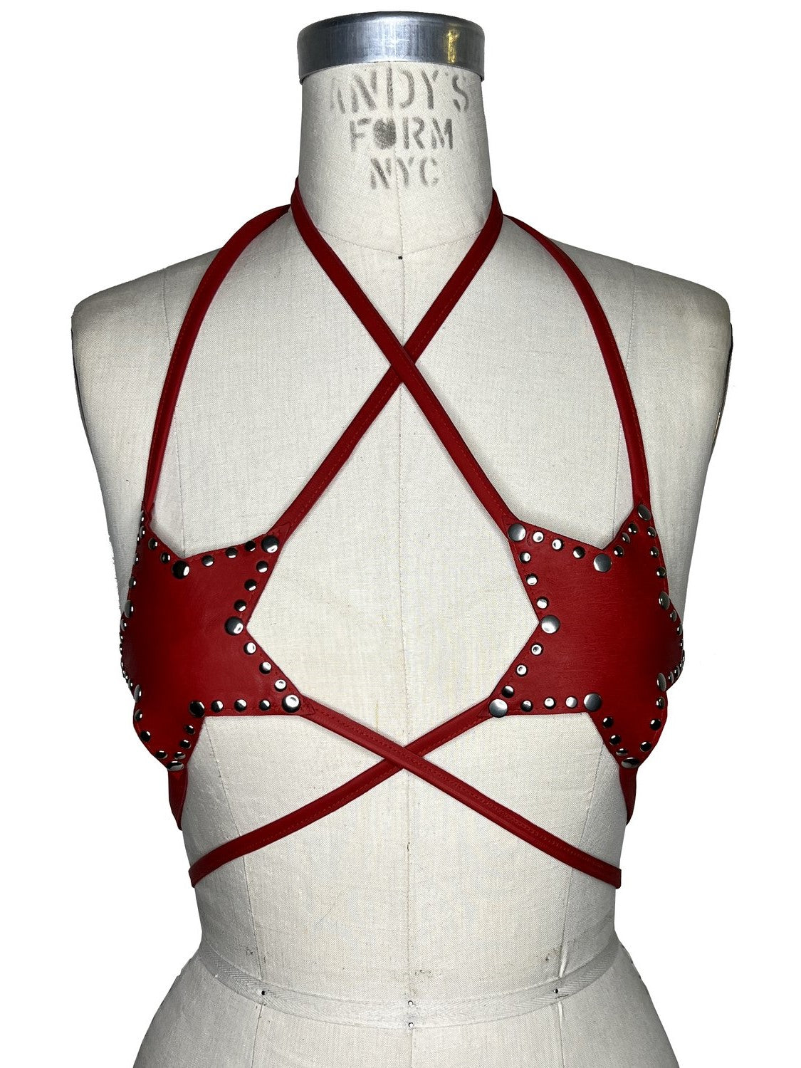 The Leather Stud Star Top[2Colors]