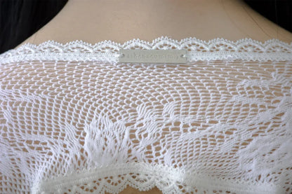 Lena Lace Sleeves Top - White