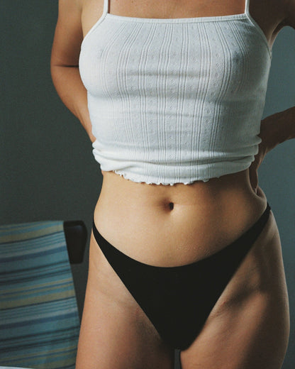 Low-Rise Thong Black