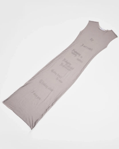 form fitting dress with subtile print