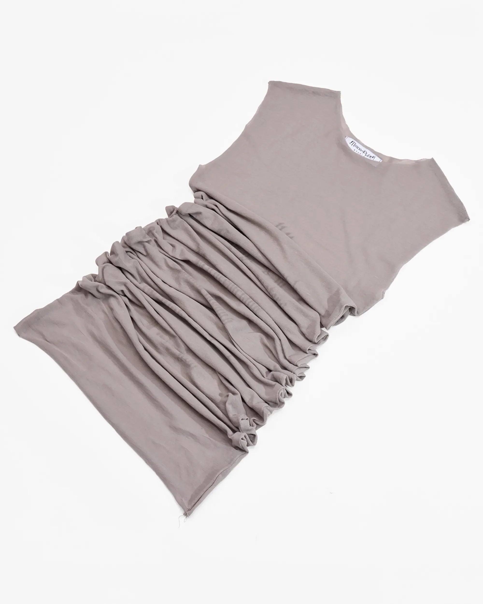 ruched tank top with subtile print