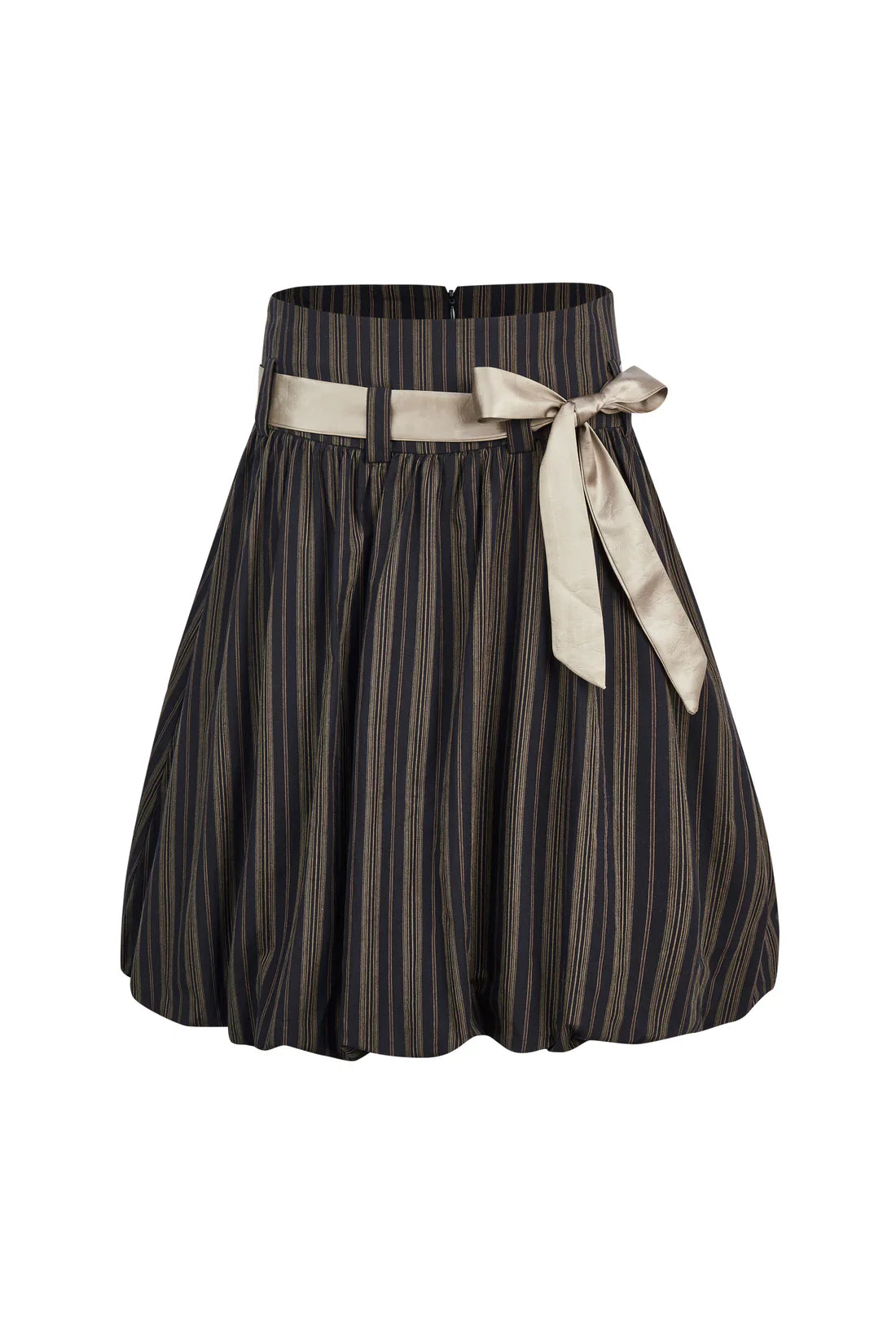Stripe Pattern Bubble Skirt