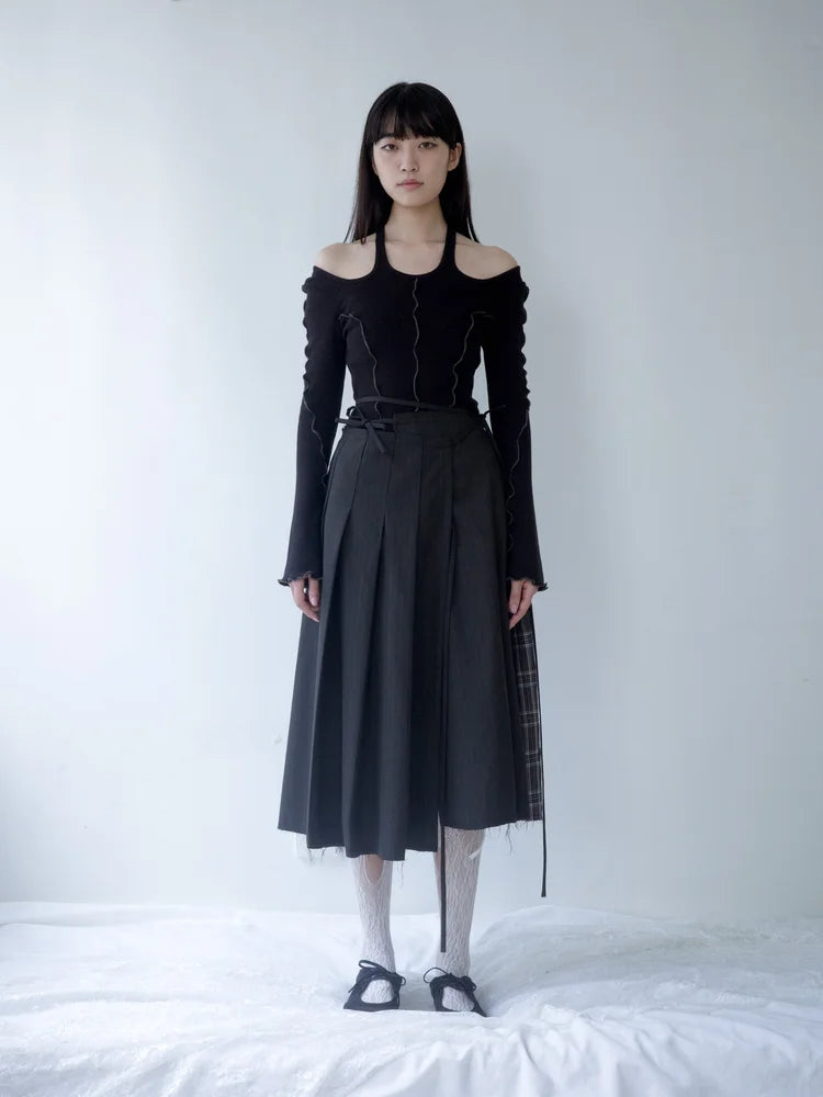 Pina Multiway Rib Top - Black